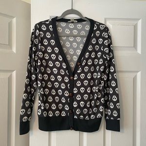 Skull cardigan sweater